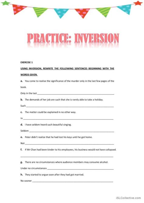 inversion traduccion ingles|english grammar inversion exercises.